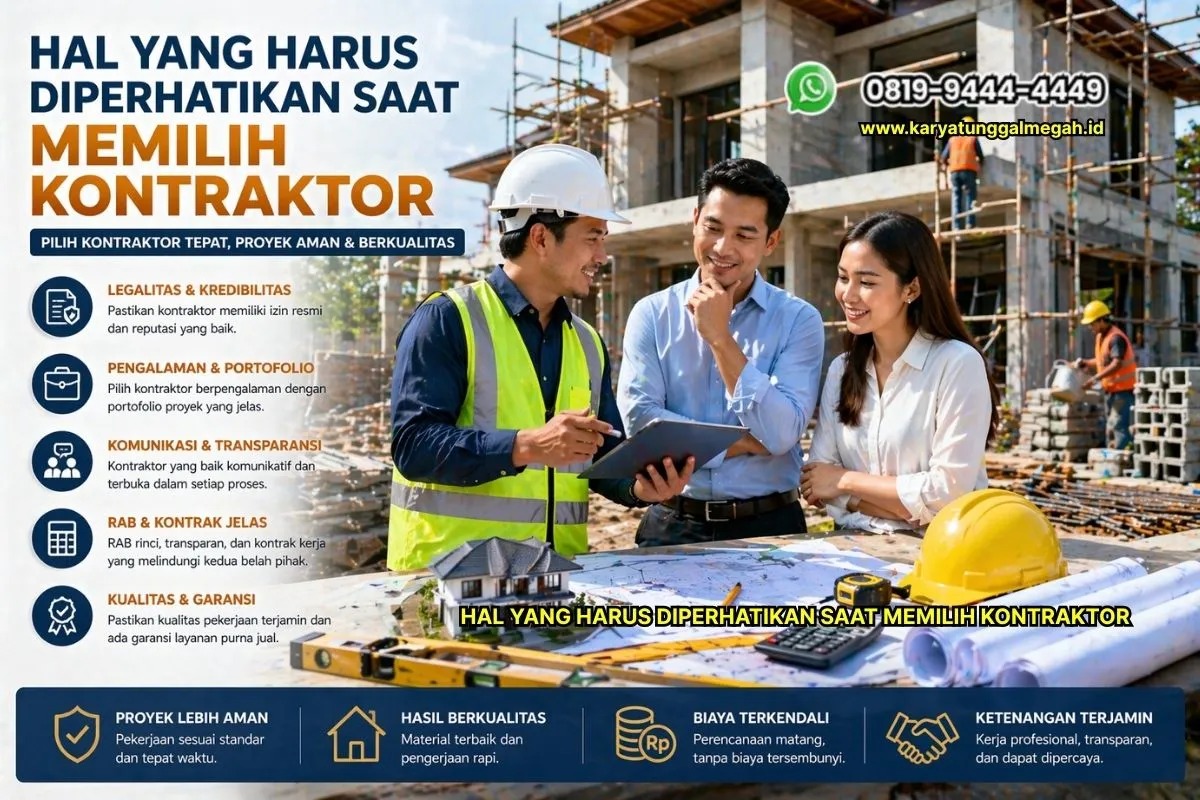 Hal yang Harus Diperhatikan Saat Memilih Kontraktor