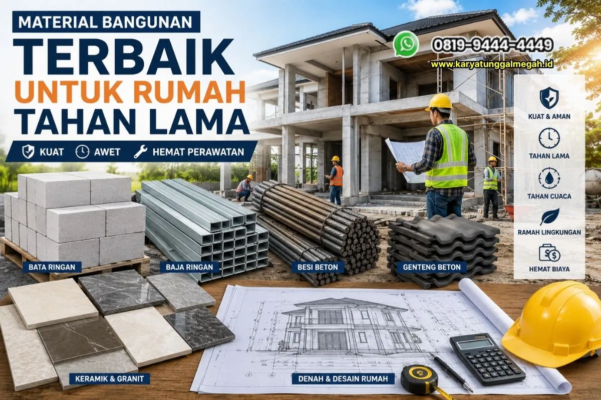 Jenis Material Bangunan Terbaik untuk Rumah Tahan Lama