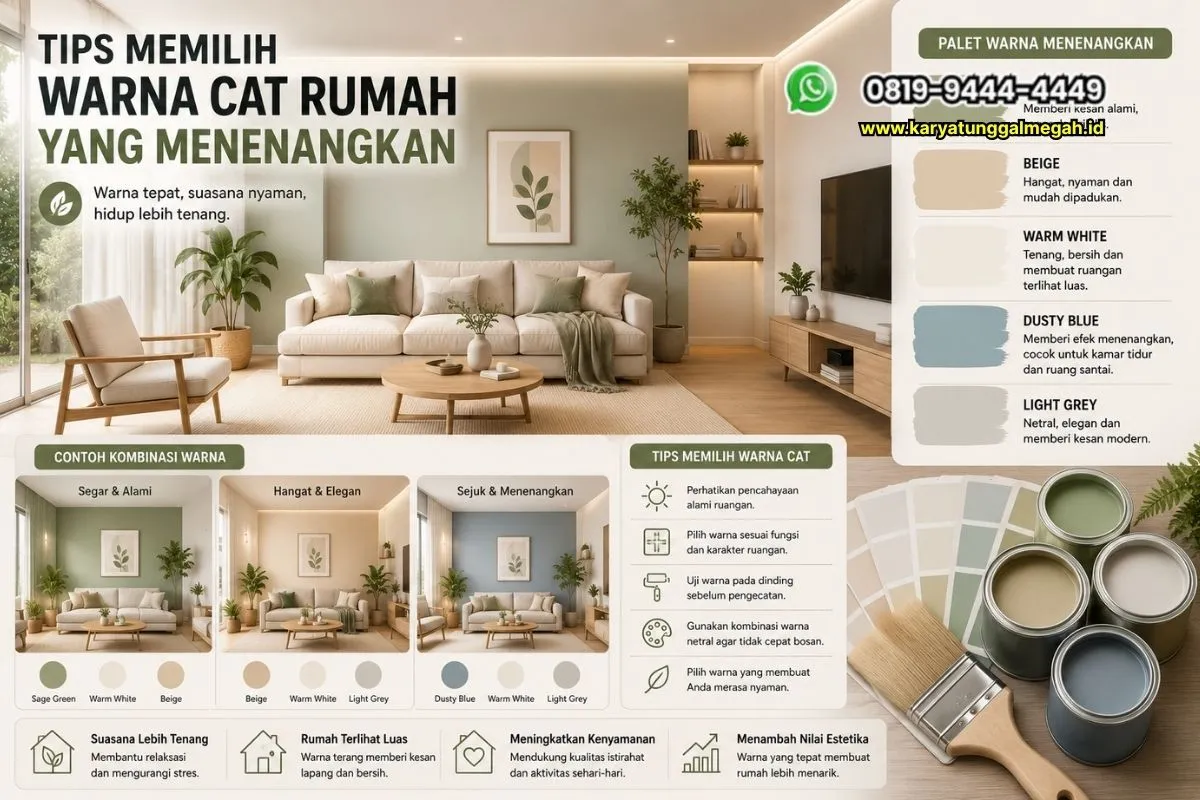 Tips Memilih Warna Cat Rumah yang Menenangkan