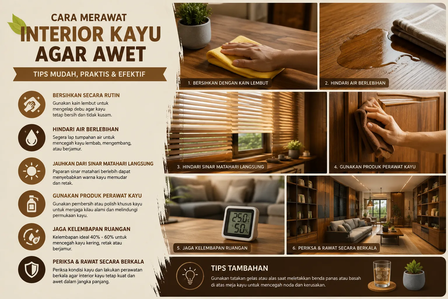 Cara Merawat Interior Kayu agar Awet