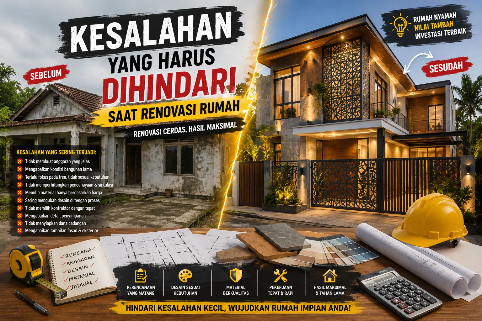 Kesalahan yang Harus Dihindari Saat Renovasi Rumah