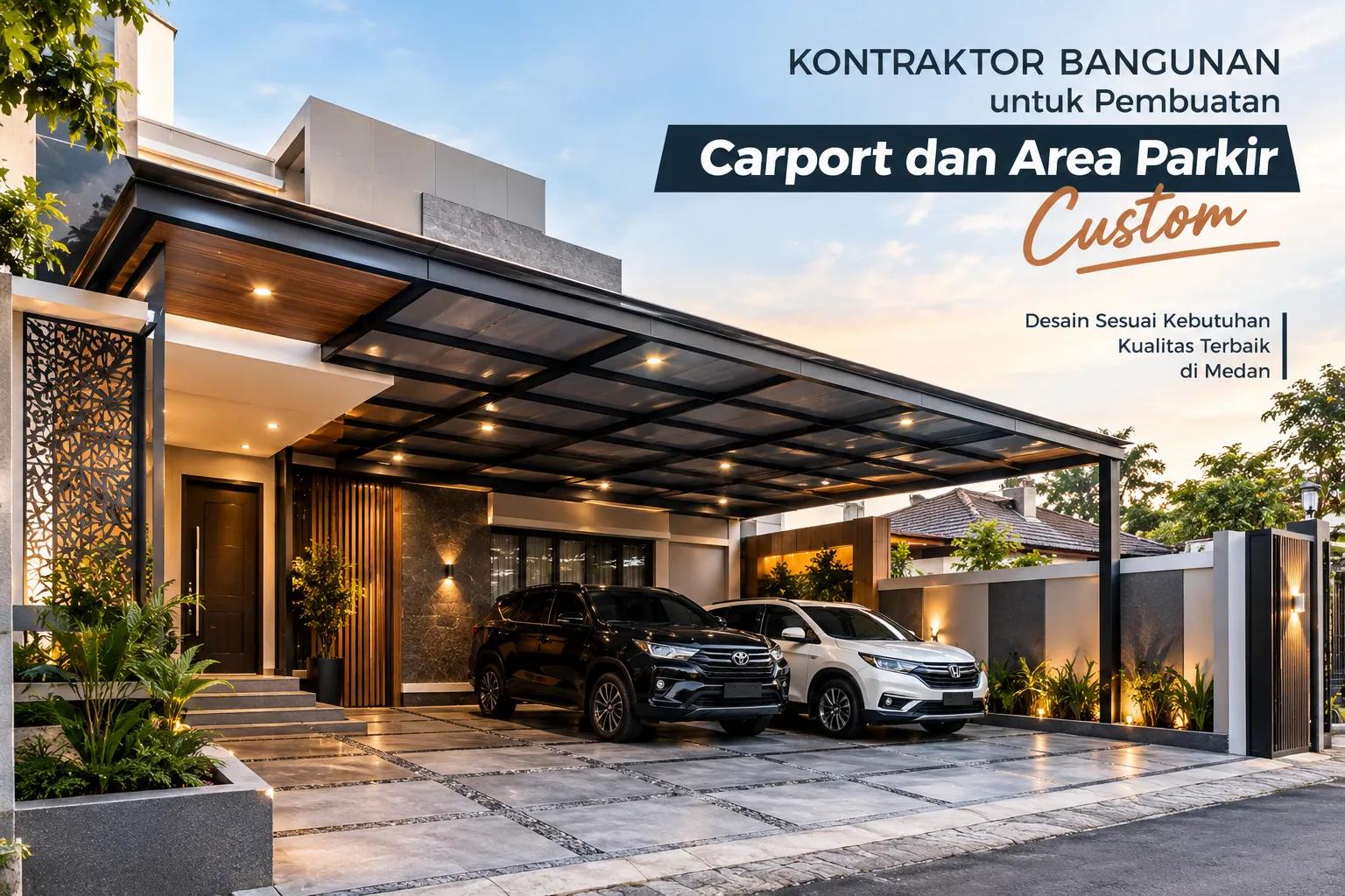 Pembuatan Carport dan Area Parkir Custom