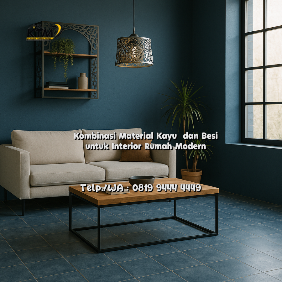 Kombinasi Material Kayu dan Besi untuk Interior Rumah Modern